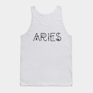 Aries celestial typography Tank Top